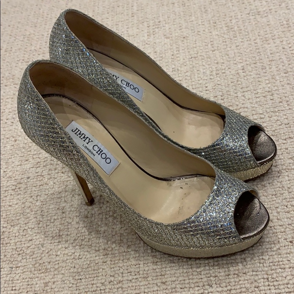 Jimmy Choo glitter shoes